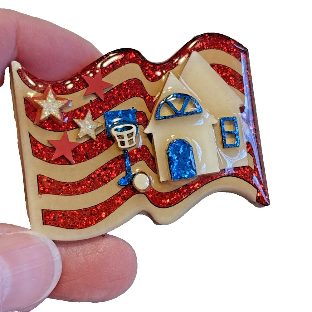 House Pins by Lucinda patriotic house